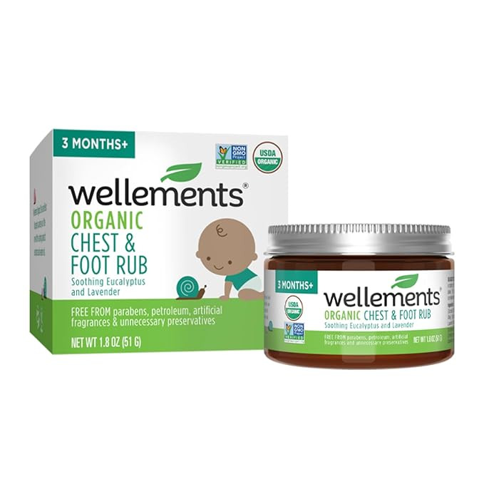 Wellements Organic Baby Chest and Foot Rub | Soothes and Comforts with Eucalyptus and Lavender | ... | Amazon (US)