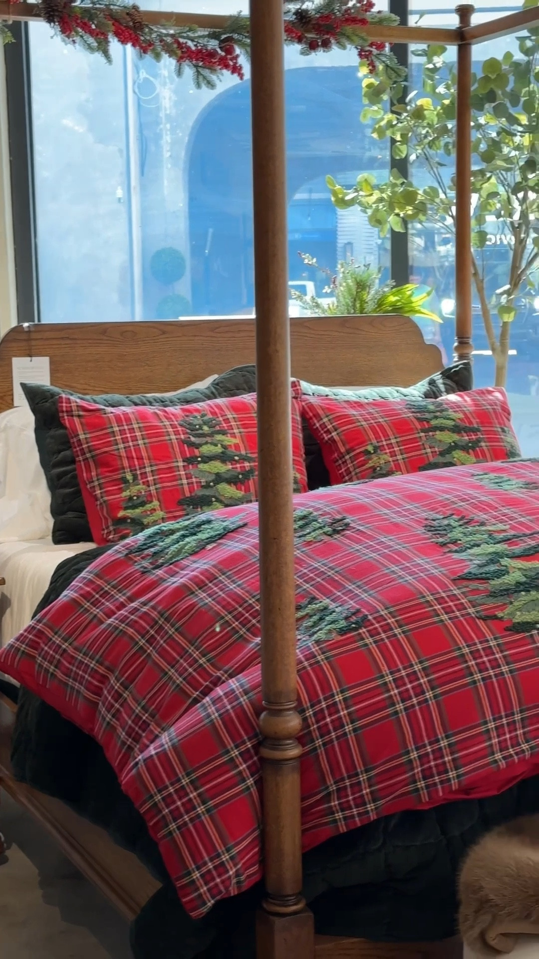 A festive Christmas bedroom moment! ❤️🎅🏻🎄 The new Elliot Tree Embroidered Plaid Bedding brings that classic holiday charm, perfectly paired with the Summerville Canopy Bed and Nightstand for a timeless, cozy winter retreat. ⛄️ Love how the rich plaid and warm textures make the whole space feel merry and inviting. ☺️ Linked the entire Pottery Barn look for easy holiday styling! 🏡
#ChristmasDecor #PotteryBarn #BedroomInspo

#LTKSaleAlert #LTKHome #LTKHoliday