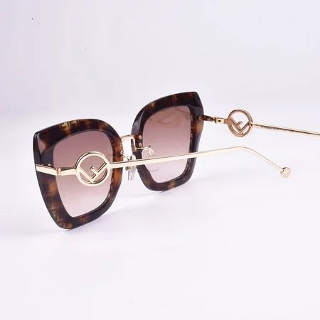 Women Fendi Sunglasses FF 0424/F/S 0086 55 Gradient Brown Cat Eye Outdoor Fashion | Walmart (US)