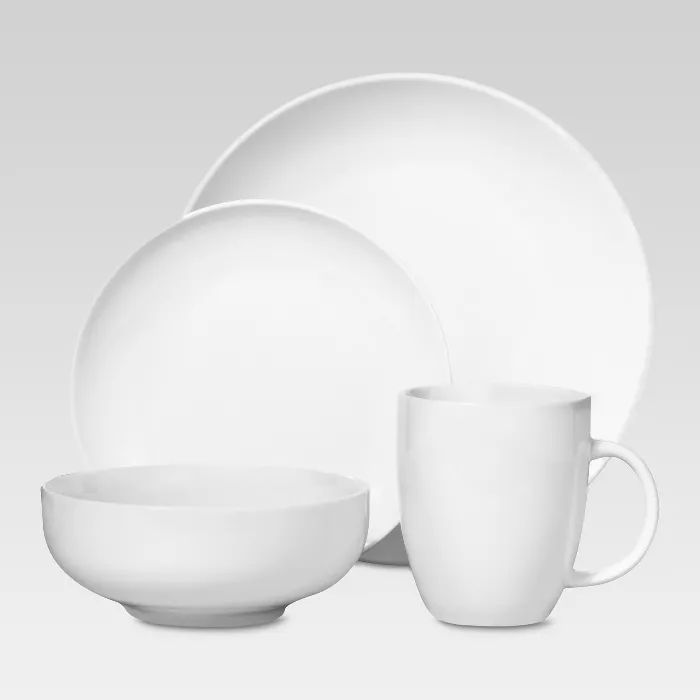 Porcelain 16pc Coupe Dinnerware Set White - Threshold™ | Target