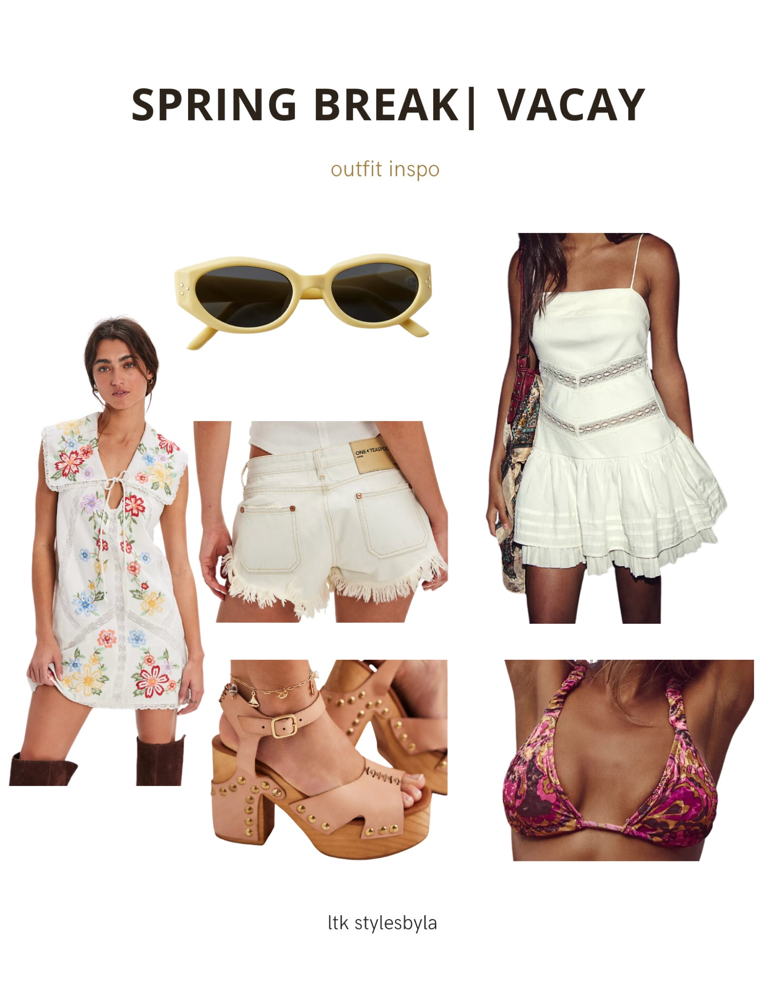 Spring break 2025 - vacation outfit inspo! 
-vacation outfit , spring break outfits , style guide , chic outfits , dresses , resort wear , Sandels , sunglassess

#LTKTravel #LTKShoeCrush #LTKStyleTip