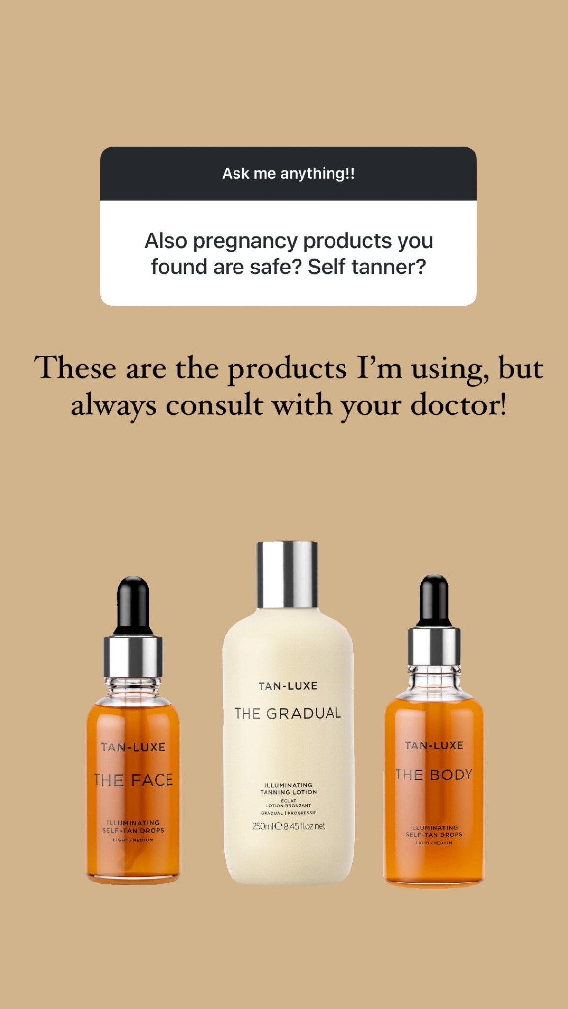 Tanning products I’ve used during pregnancy!

Always consult your doctor.

#LTKBaby #LTKFindsUnder50 #LTKBeauty