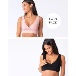 Bamboo Maternity & Nursing Sleep Bras – Twin Pack | Seraphine 