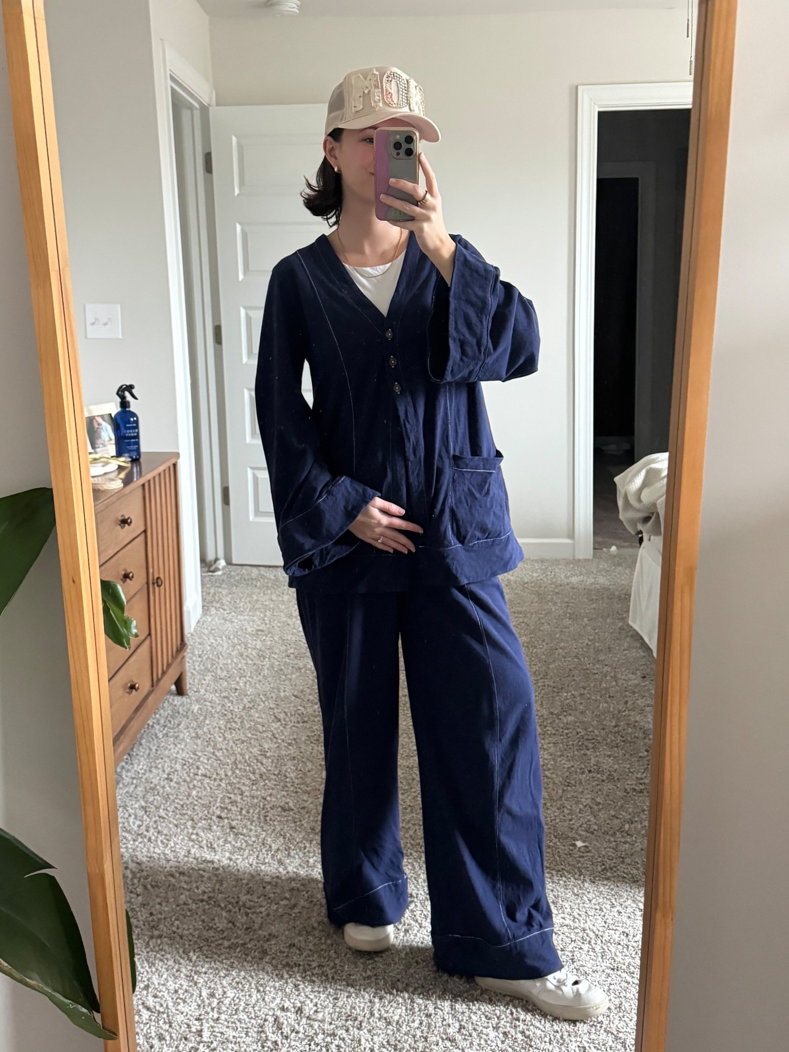 Free people matching set wearing a small, runs big! Hat made by me :)