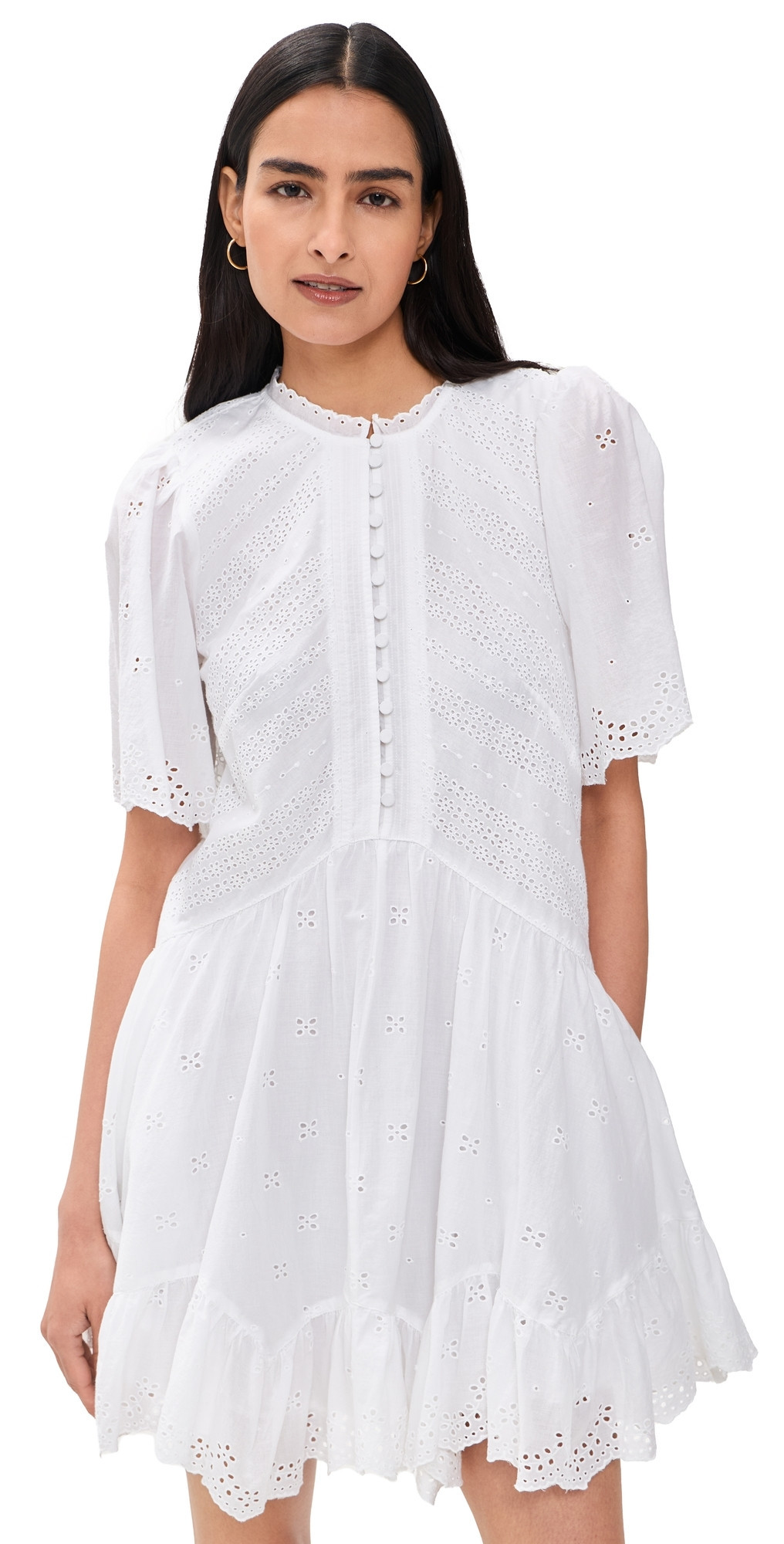 Madewell Eyelet Mini Dress White 4 | Shopbop