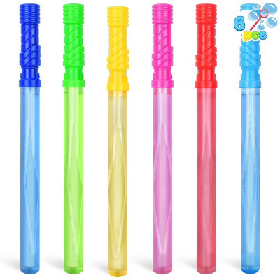 Joyfy 6 Pcs 14.6’’ Bubble Wands Bulk Set with Refill Solution for Kids Toddlers Summer Outdoor Play, Party Favor, Birthday Gift | Target
