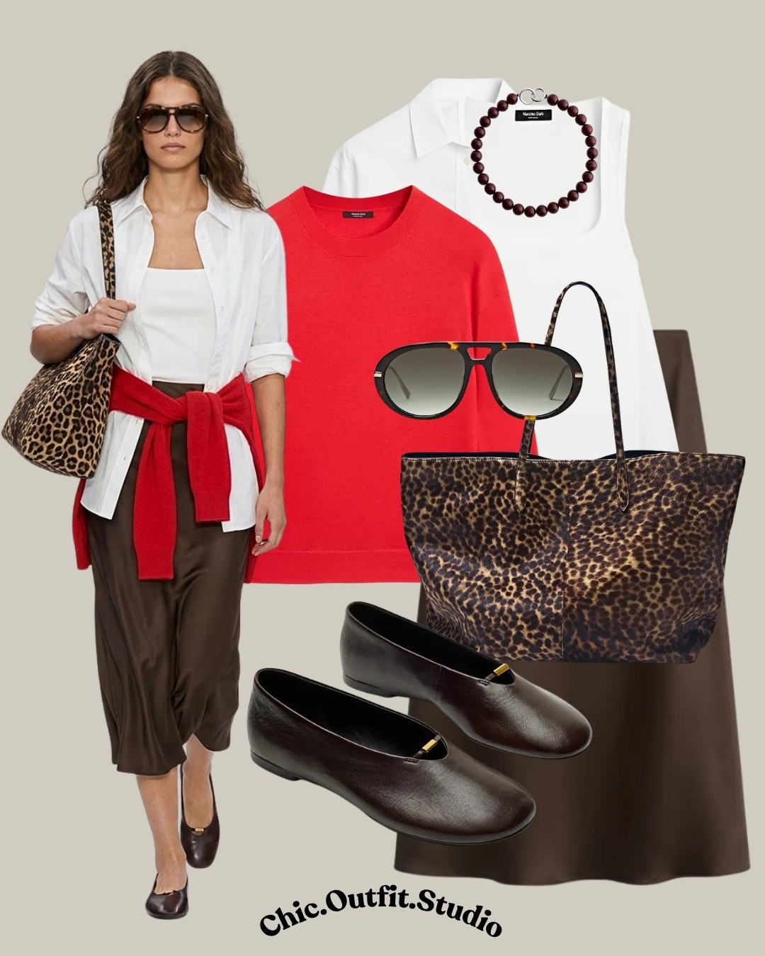 Red Sweater + White Shirt + Brown Midi Skirt | Modern Classic

✨A bright red sweater layered over a crisp white shirt gives this chocolate-brown midi skirt a fresh pre-fall update. The combination of red, white, and rich brown feels sophisticated but still approachable, while sleek brown flats and a leopard-print tote add just enough interest. 

✨Perfect for office-to-dinner dressing, lunch dates, creative workdays, weekend brunches, shopping trips, or a polished day in the city. An easy outfit formula to recreate with pieces already in your closet.

✨Tags: red sweater outfit women, red sweater white shirt outfit, brown midi skirt outfit, chocolate brown skirt outfit, white shirt red sweater, leopard tote outfit, red and brown outfit women, pre fall outfit ideas, fall transitional outfit women, classic chic outfit, European style outfit, office outfit women, smart casual fall outfit, elevated everyday style, timeless wardrobe outfit, sophisticated casual outfit

#LTKautumn #LTKshoes #LTKbag