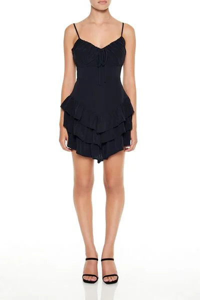 Tiered Cutout Ruffle Mini Dress | Forever 21