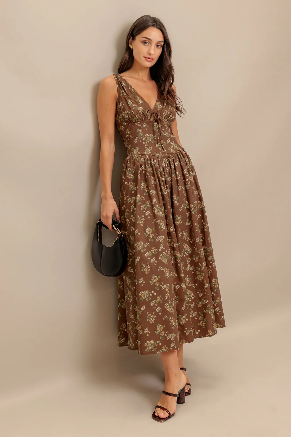 SANDRA BROWN FLORAL MIDI DRESS | Lady Black Tie