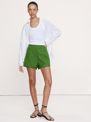 High-Rise 3"" Linen Short | Banana Republic (US)