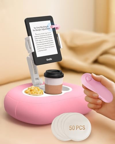 Kindle Pillow Stand with Remote Page Turner Bundle,Kindle Holder & Stand for Bed, 6 mm No-Text-Bl... | Amazon (US)