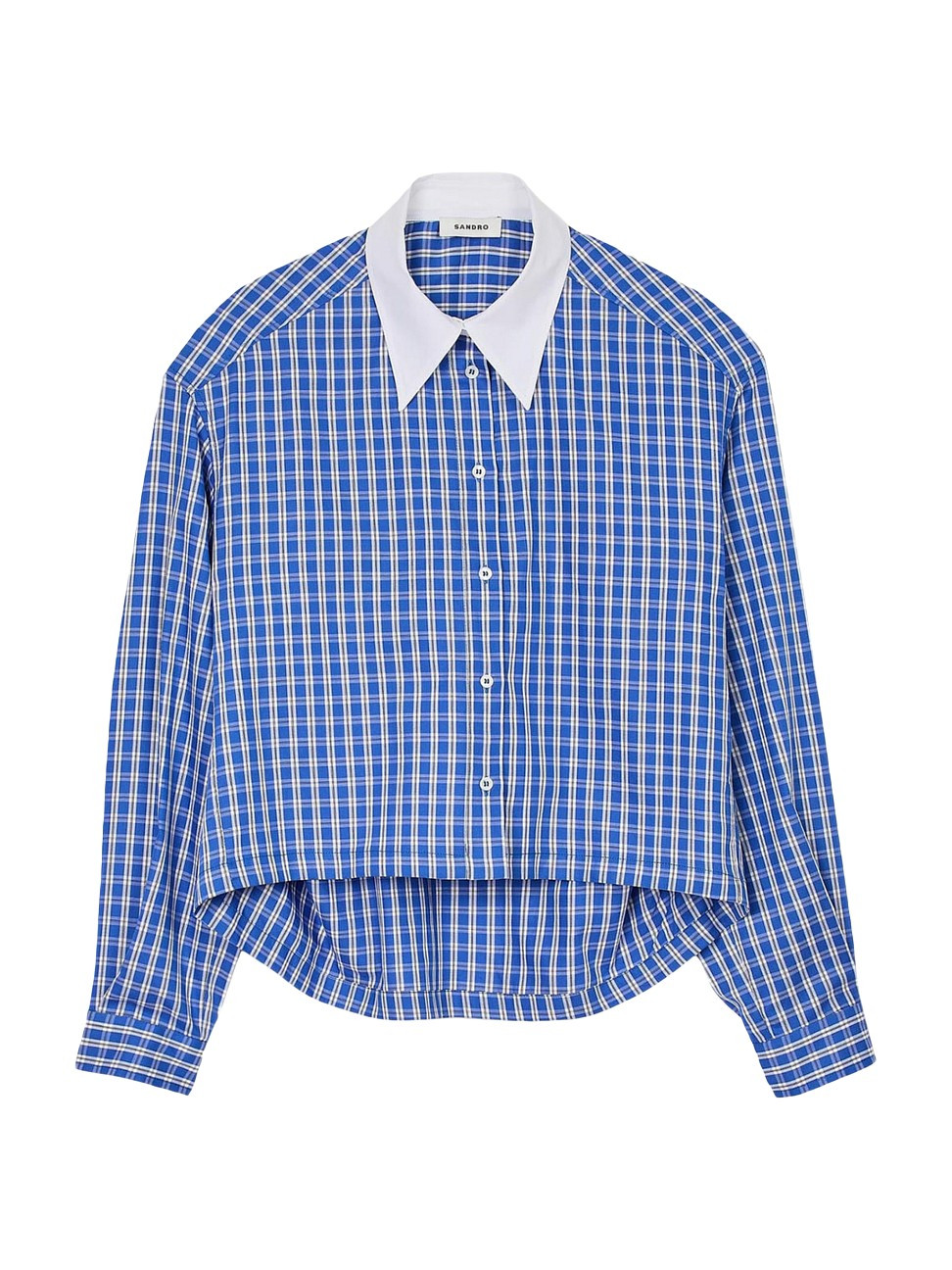 Women's Short Checked Shirt - Royal Blue - Size XL | Saks Fifth Avenue