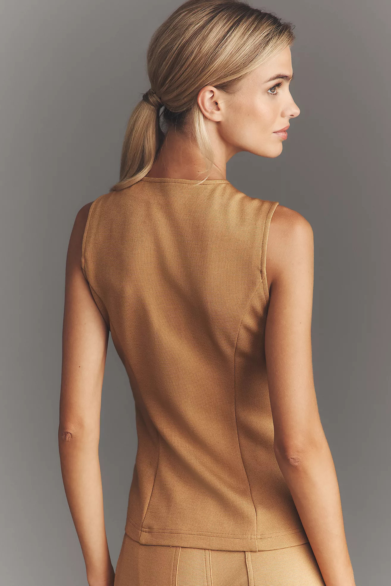 Maeve Button-Front Knit Vest | Anthropologie (US)