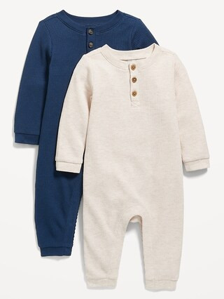Long-Sleeve Thermal-Knit Henley One-Piece 2-Pack for Baby | Old Navy (US)