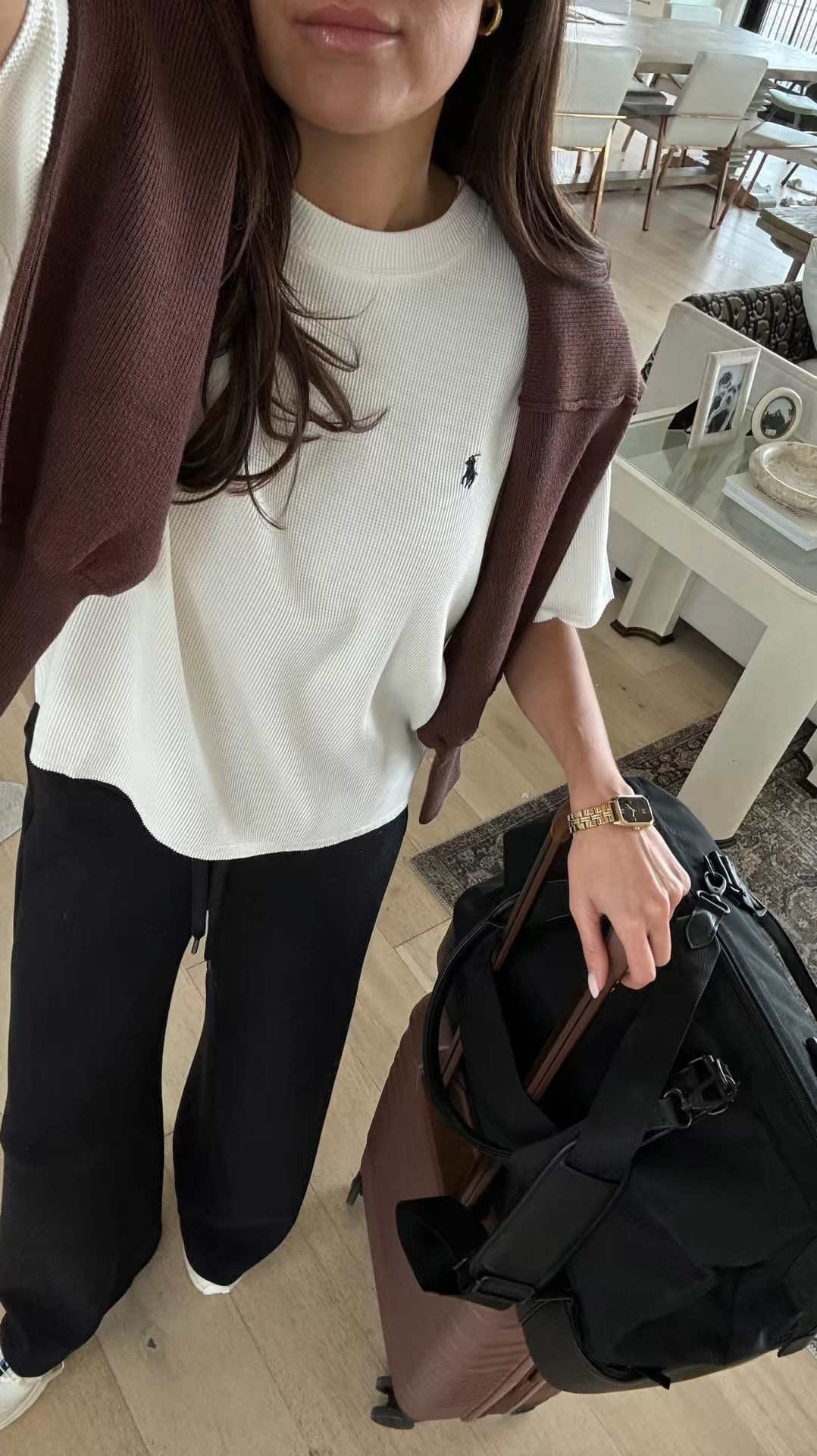 Cozy travel outfit 🤎

Spanx pants, Beis suitcase, polo Ralph Lauren, polo pajamas, Solomon sneakers, casual outfit, airplane outfit

#LTKFindsUnder50 #LTKTravel #LTKWatchNow