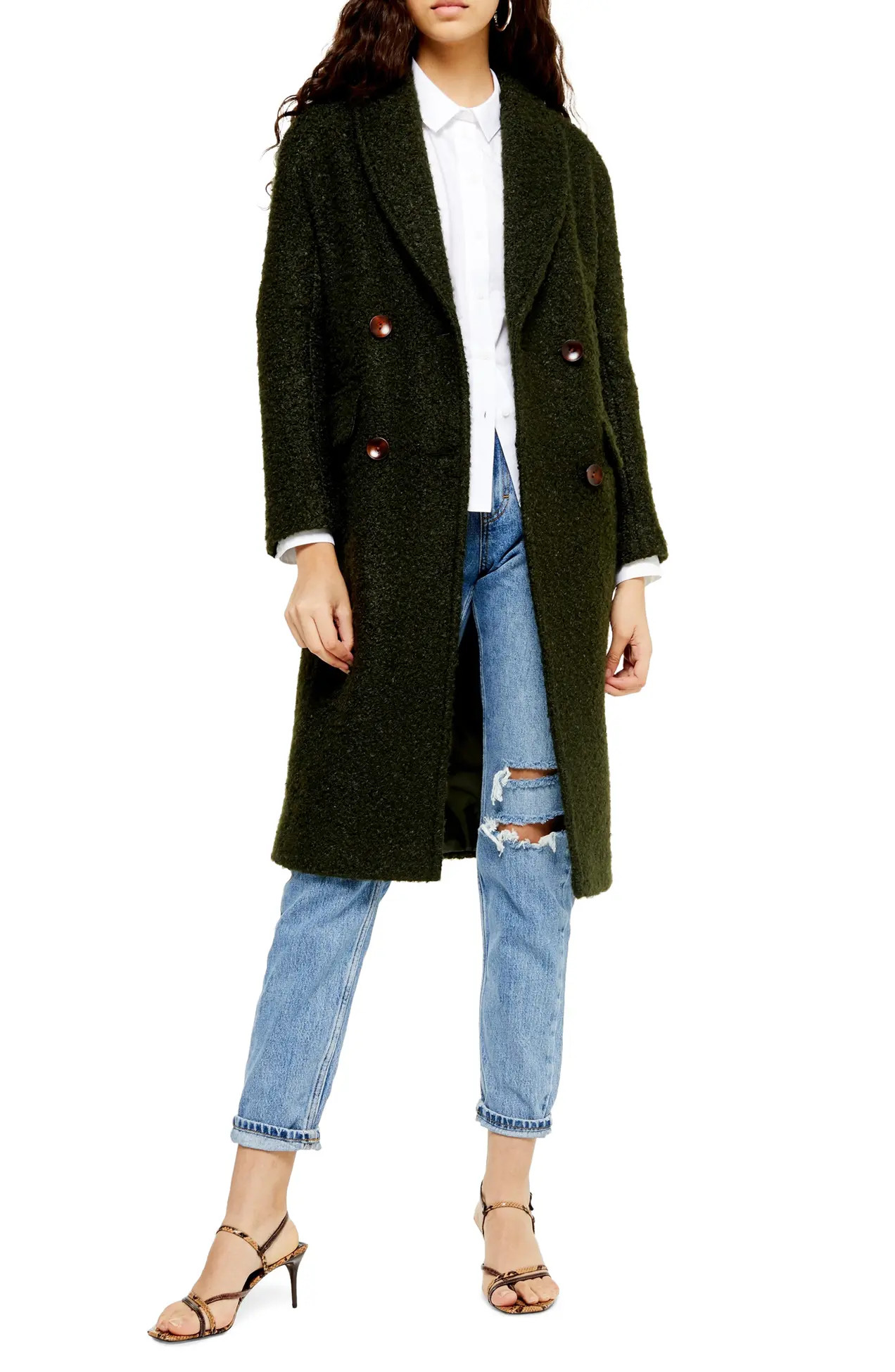 TOPSHOP | Kim Bouclé Coat | Nordstrom Rack | Nordstrom Rack