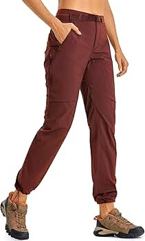 CRZ YOGA Women's Lightweight Outdoor Hiking Pants UPF 50+ Waterproof Stretch Athletic Workout Jog... | Amazon (US)