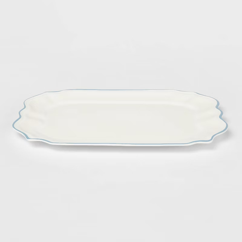 18.5" x 13" Melamine Rectangular Serving Platter White - Threshold™ designed with Studio McGee | Target