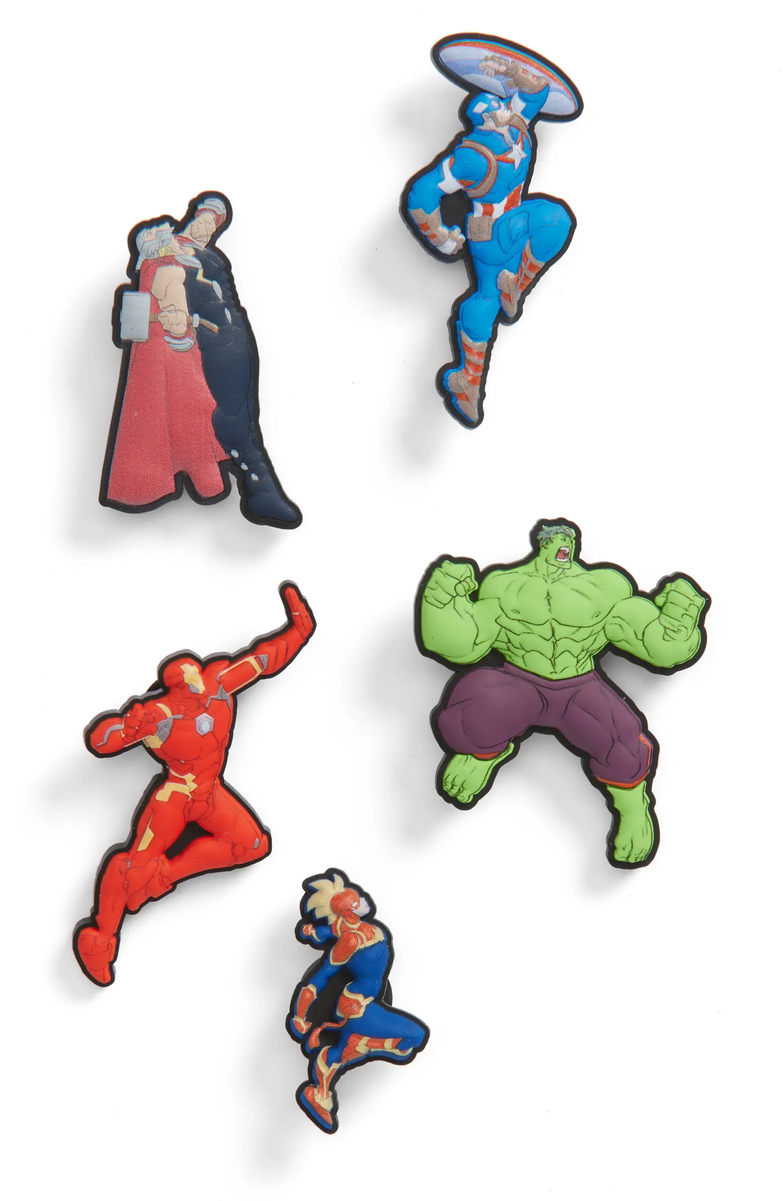 Kids' Assorted 5-Pack Avengers Hero Jibbitz Shoe Charms | Nordstrom