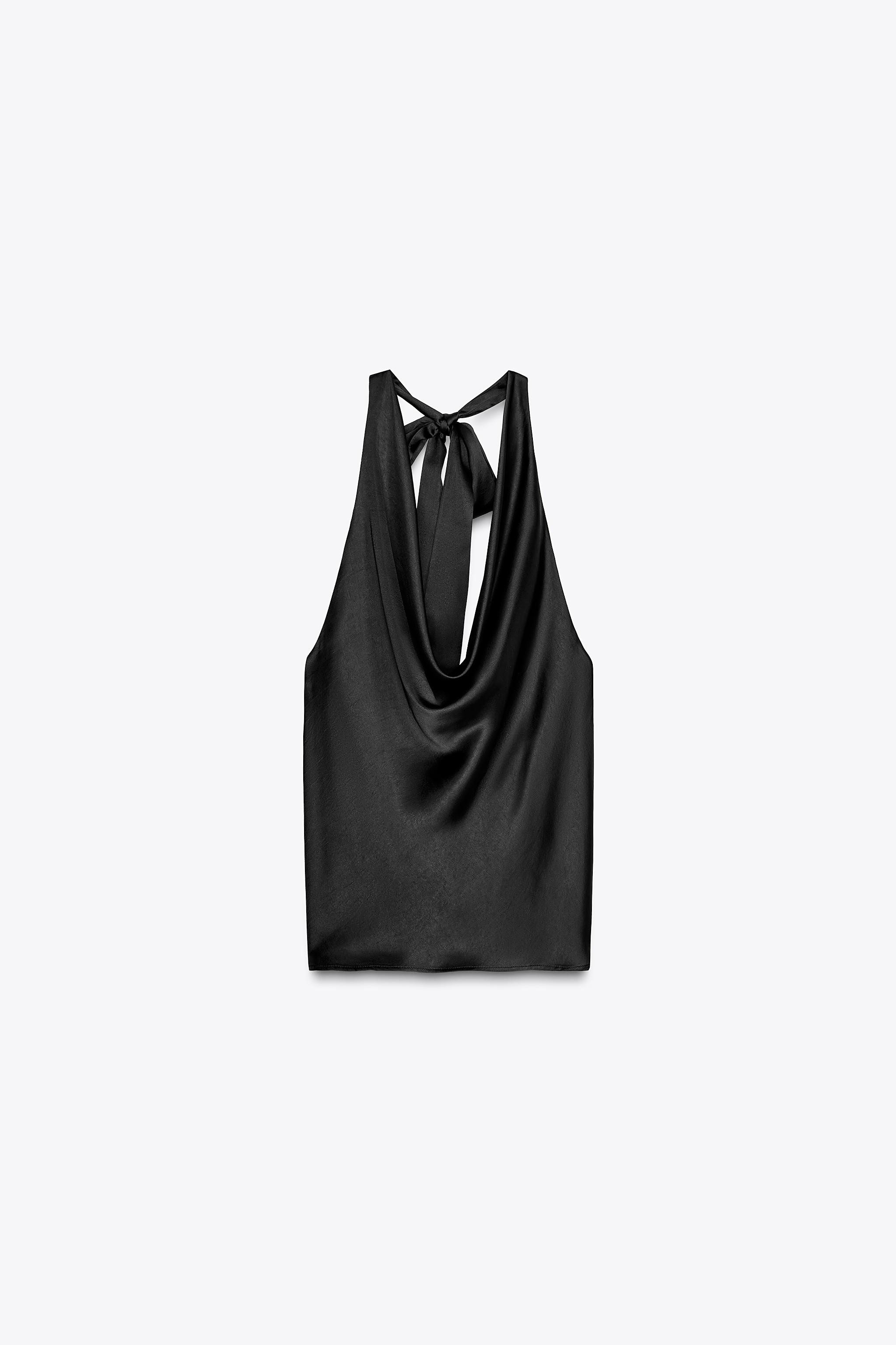 HALTER SATIN EFFECT TOP | Zara US