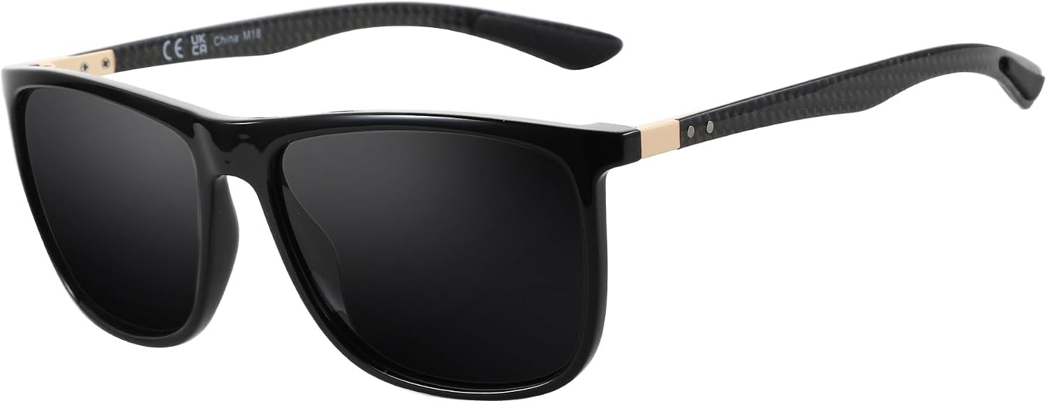 ZENOTTIC Square Polarized Sunglasses Men: Ultralight Carbon Fiber UV400 | Amazon (US)