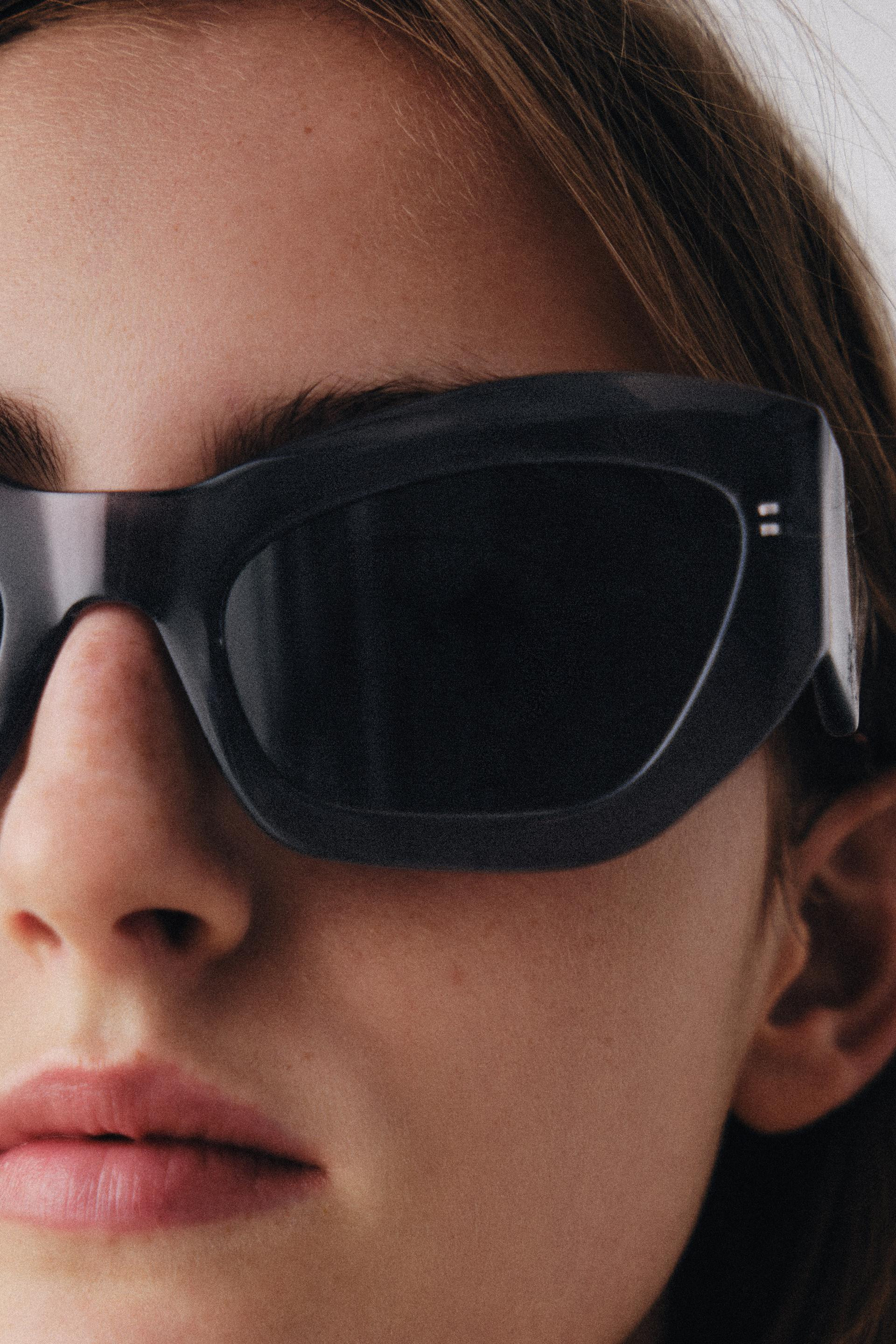 Zara - Cat Eye Sunglasses - Gray - M - Woman | Zara US
