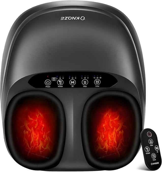 KNQZE Foot Massager Machine with Heat, Shiatsu Deep Kneading Foot Massager with Remote, Compressi... | Amazon (US)