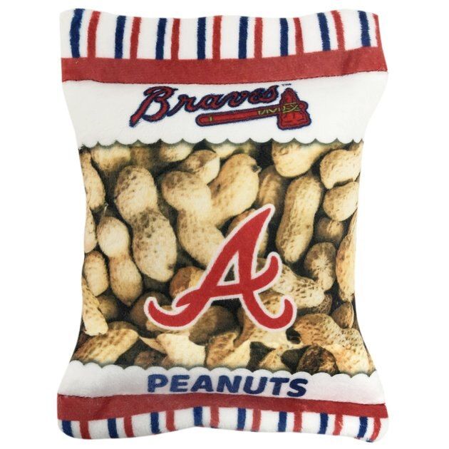 PETS FIRST MLB Peanut Bag Dog Toy, Atlanta Braves - Chewy.com | Chewy.com
