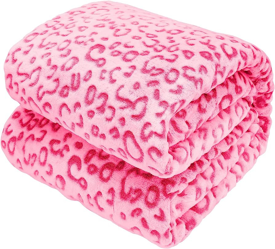 Warm Blanket Pink Soft Fleece Blankets Throw Blankets for Bed | Amazon (US)