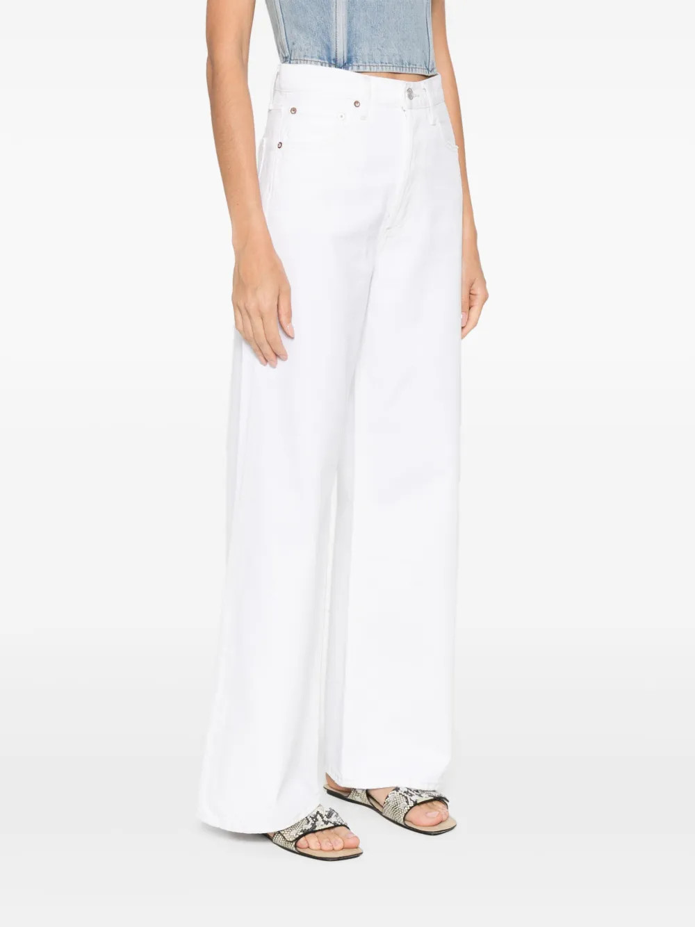AGOLDE Cotton Jeans | White | FARFETCH UK | Farfetch Global