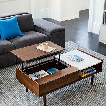 Mid-Century Pop-Up Storage Coffee Table | West Elm (US)