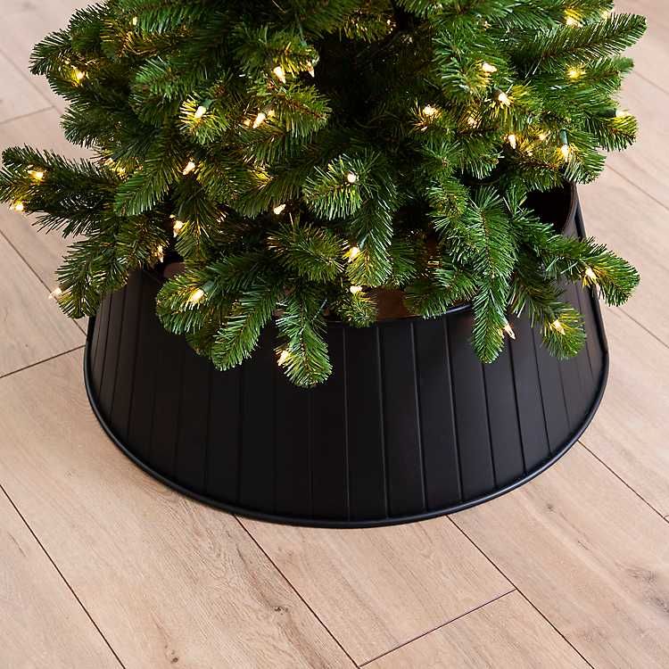 Black Galvanized Metal Christmas Tree Collar | Kirkland's Home