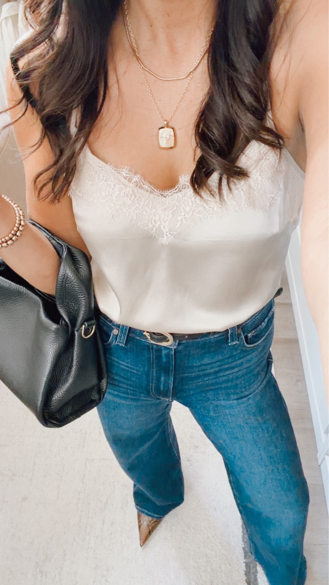 Cami is perfect- not too tight not too loose- 
Fits TTS wearing a small

#LTKootd #LTKOver40 #LTKSeasonal