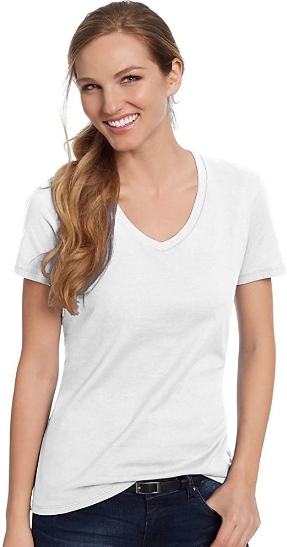 Hanes Women's Nano-T V-Neck T-Shirt | Amazon (US)