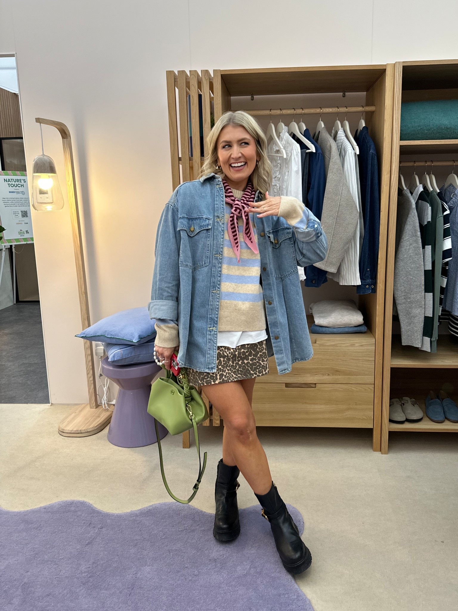 Jumper: La Redoute, size M
Denim jacket: H&M, size M
Skirt: ASOS, Size S
Boots: Reiss
Neck scarf: TBCo
Bag: Ganni

#LTKstyletip #LTKspring #LTKuk