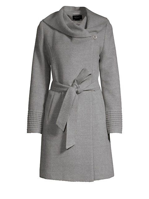 Hooded Alpaca Wrap Coat | Saks Fifth Avenue