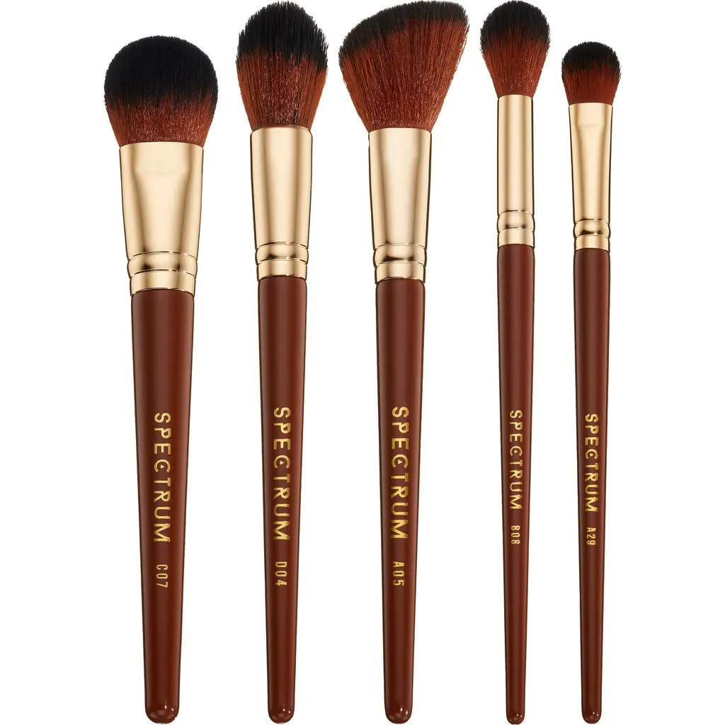 SPECTRUM Pantherine 5-Piece Makeup Brush Set $56 Value in Brown at Nordstrom | Nordstrom
