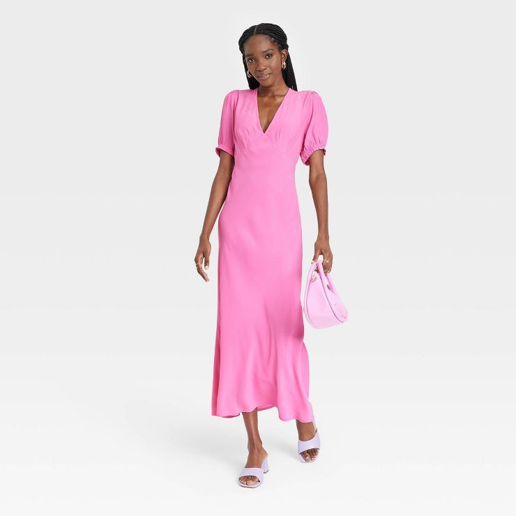 Women's Puff Short Sleeve Dress - A New Day™ | Target