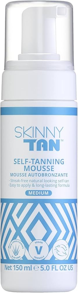 Skinny Tan Mousse 150ml | Instant Fake Tan | Self Tanning Mousse with Coconut and Vanilla Aroma| ... | Amazon (UK)