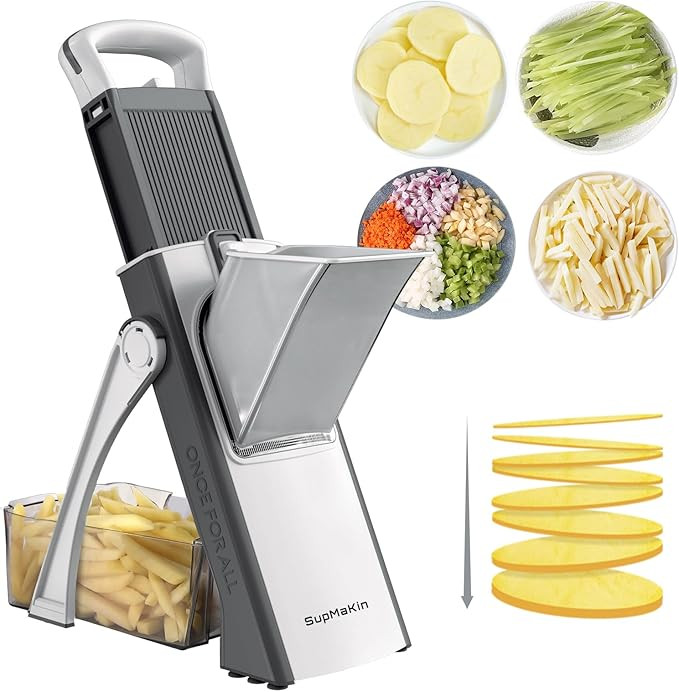 SupMaKin Upgrade Safe Mandoline Slicer, Multi Vegetable Chopper, Potato Slicer, Vegetables Slicer... | Amazon (US)
