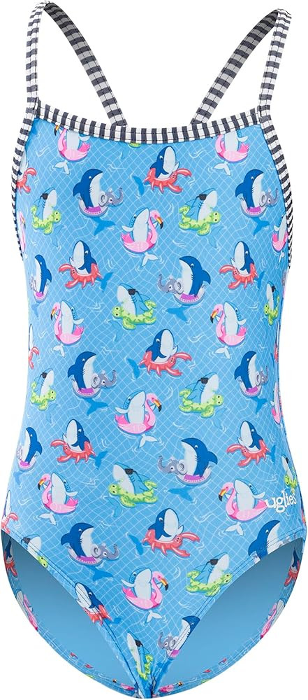 Dolfin Uglies Girls' Swimsuit - Athletic Practice Suit with Criss-Cross Straps | Amazon (US)