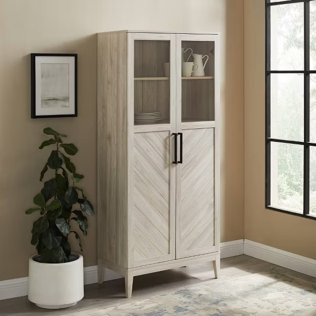 68" Boho Modern Tall Storage Wood Cabinet - Saracina Home | Target
