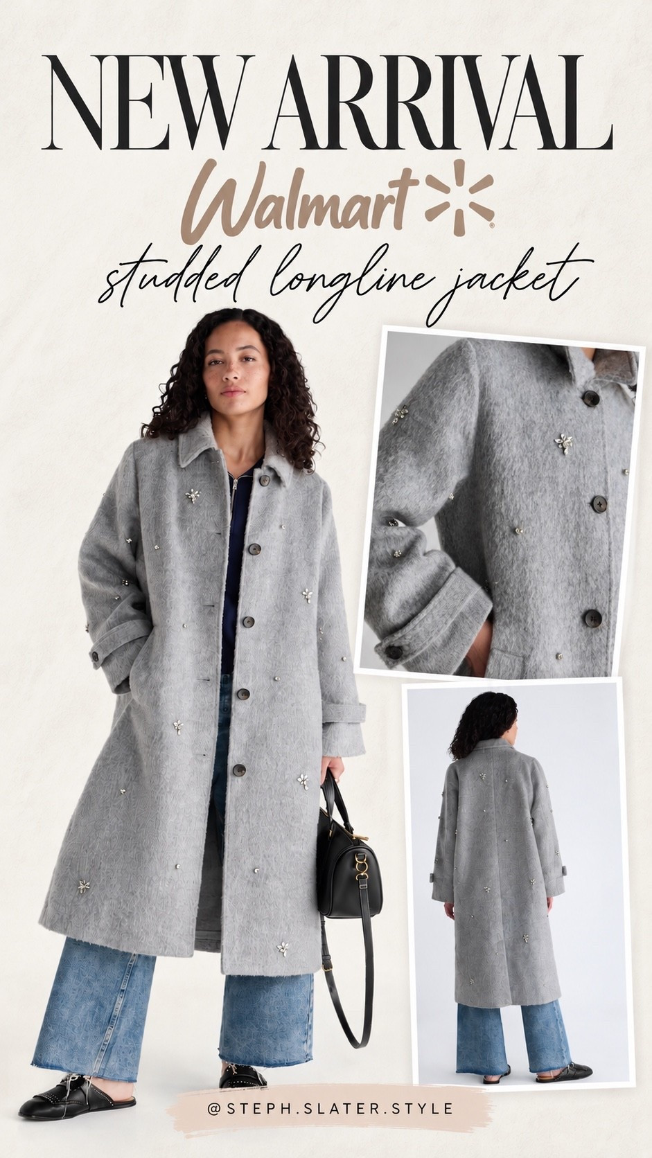 Studded longline jacket from @walmart