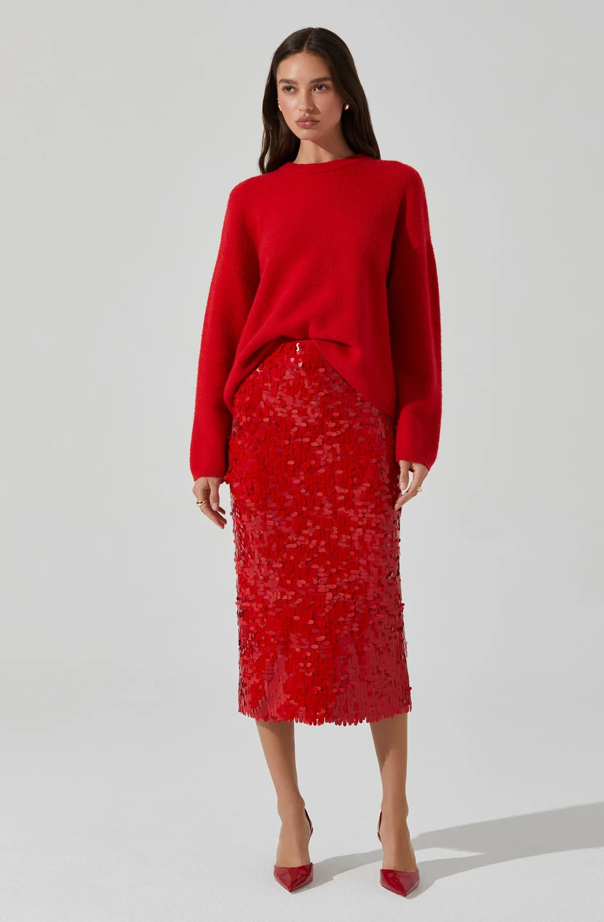 Amos Sequin Midi Skirt | ASTR The Label (US)