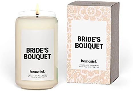 Homesick Premium Scented Candle, Bride's Bouquet - Scents of Scarlet Rose, Heliotrope, Willow, 13... | Amazon (US)