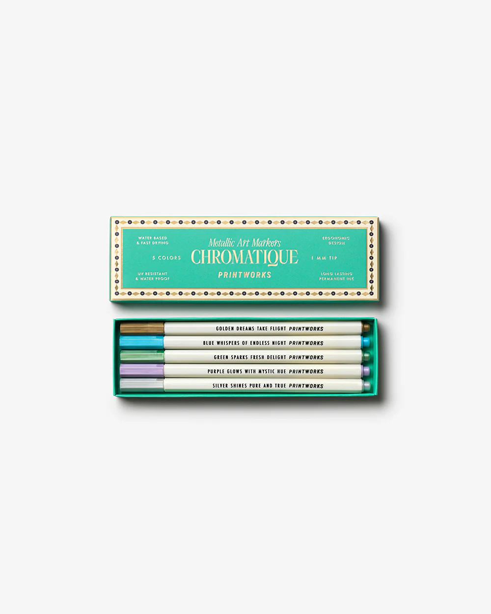PRINTWORKS | Album Accessories, Metallic Art Markers, 5-pack | PRINTWORKS
