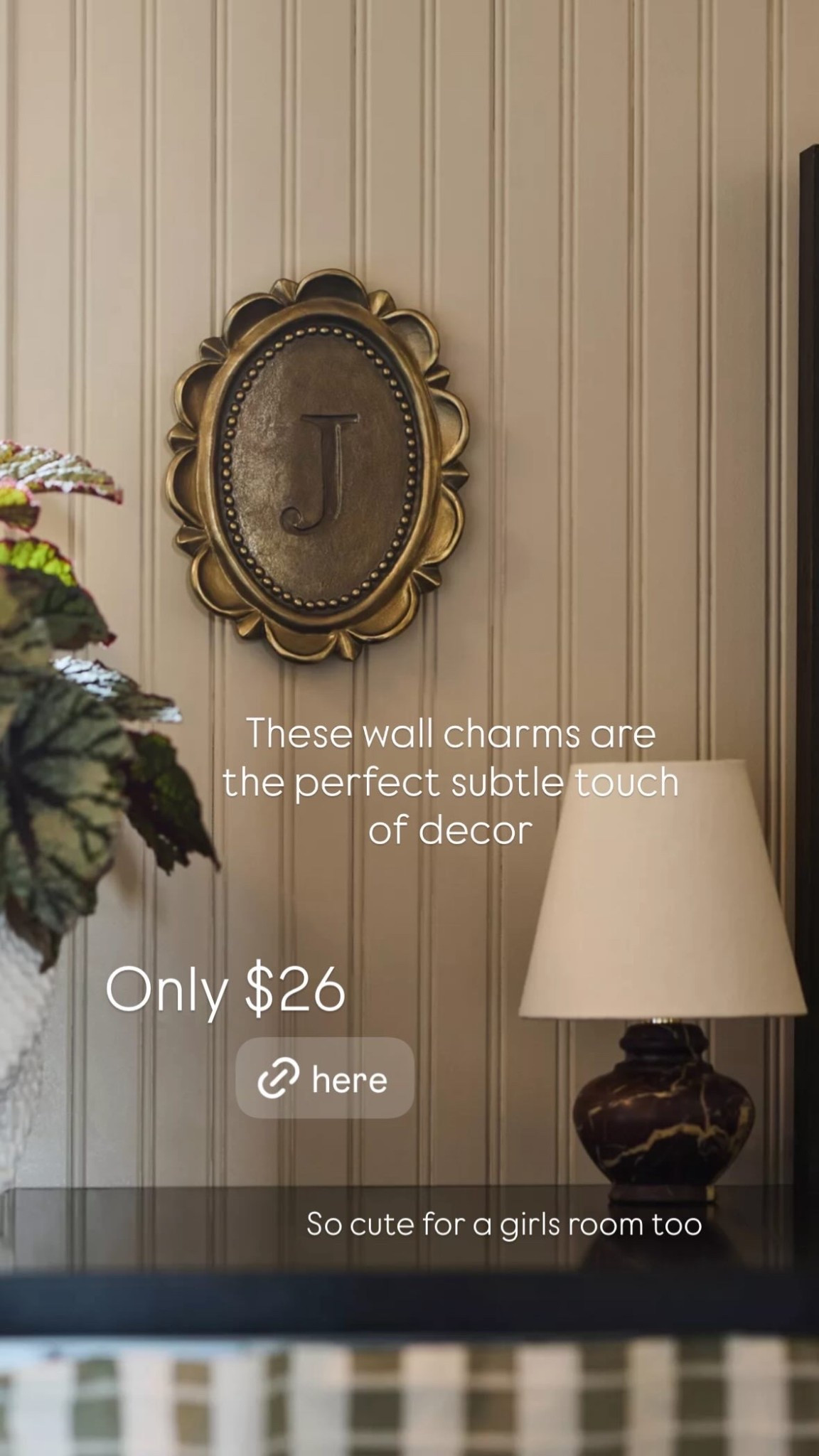 The sweetest wall charm for adding a subtle touch of personality to any space. This vintage-inspired monogram plaque is only $26 and perfect for entryways, bedrooms, and kids’ rooms. Such a cute and affordable way to elevate your walls.

Sharing it now because it’s part of the Black Friday deals and selling fast — linking it here so you can grab yours before it’s gone!”**

wall decor, monogram wall charm, vintage wall decor, girls room decor, affordable home decor, Black Friday home deals