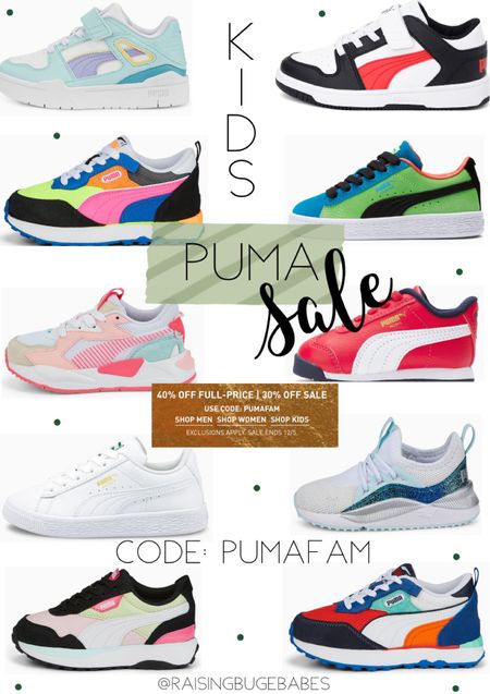 Sneaker gift guide for littles! They have so many fun color options from toddler-big kid. Code: PUMAFAM 

#LTKkids #LTKshoecrush #LTKGiftGuide