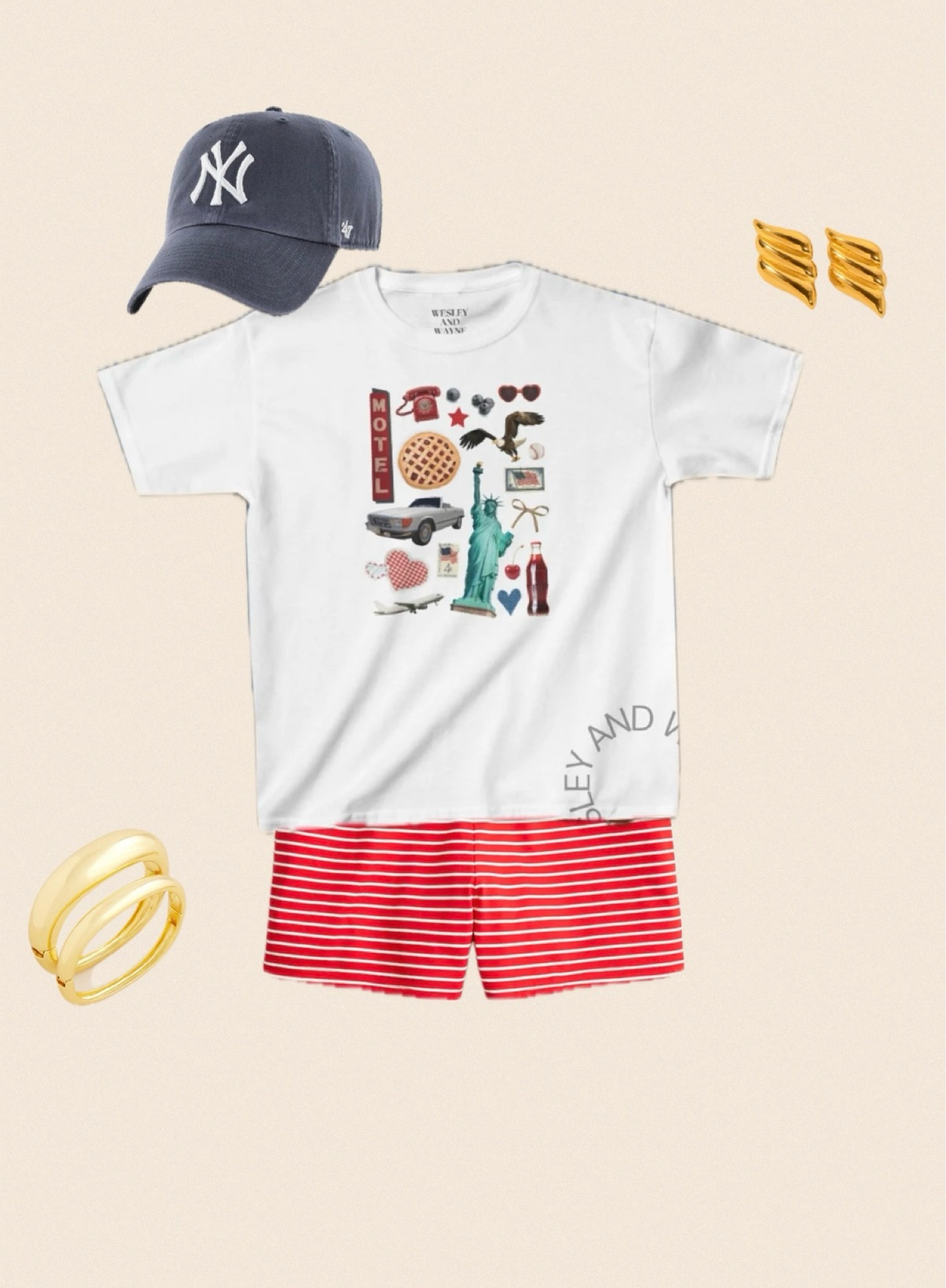 4th of July outfit idea!
Earrings from Banks Jewelry  