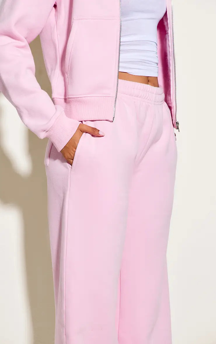 Pink Marl Straight Leg Sweatpants | PrettyLittleThing | PrettyLittleThing UK